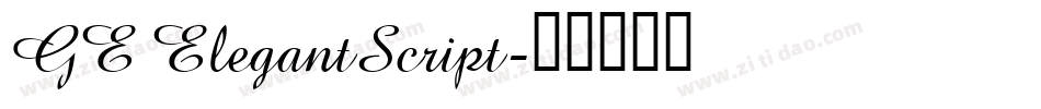 GE ElegantScript字体转换